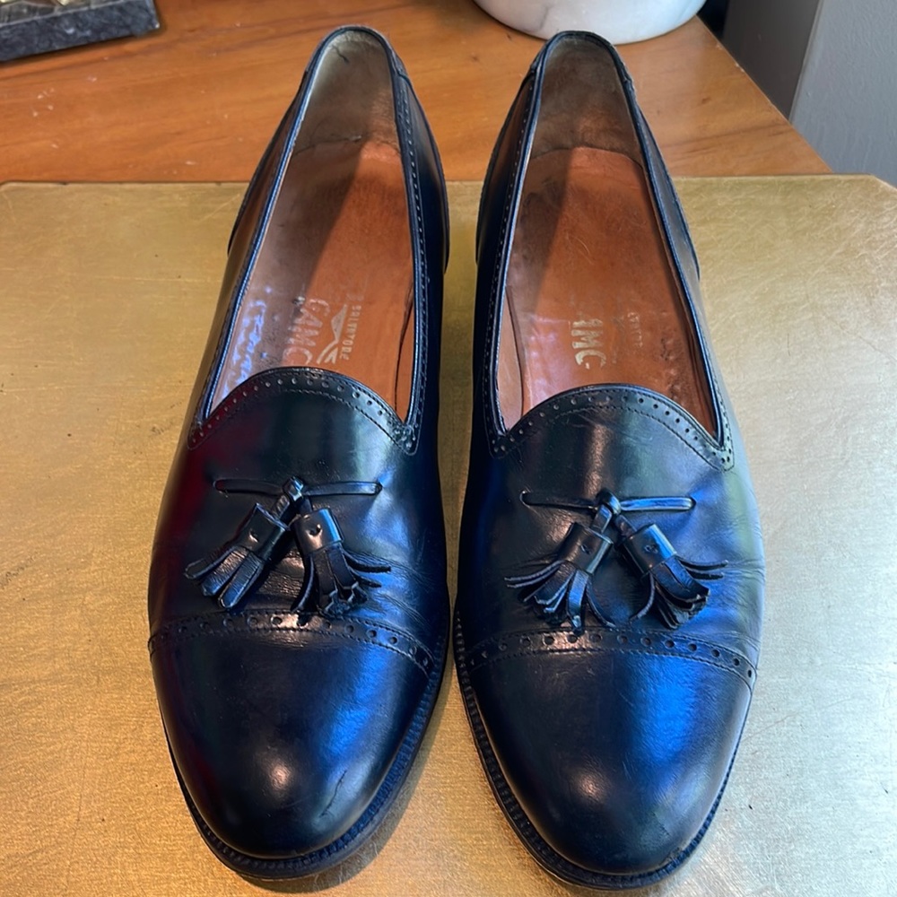 Salvatore Ferragamo Brogue Cap-Toe Tasseled Loafers